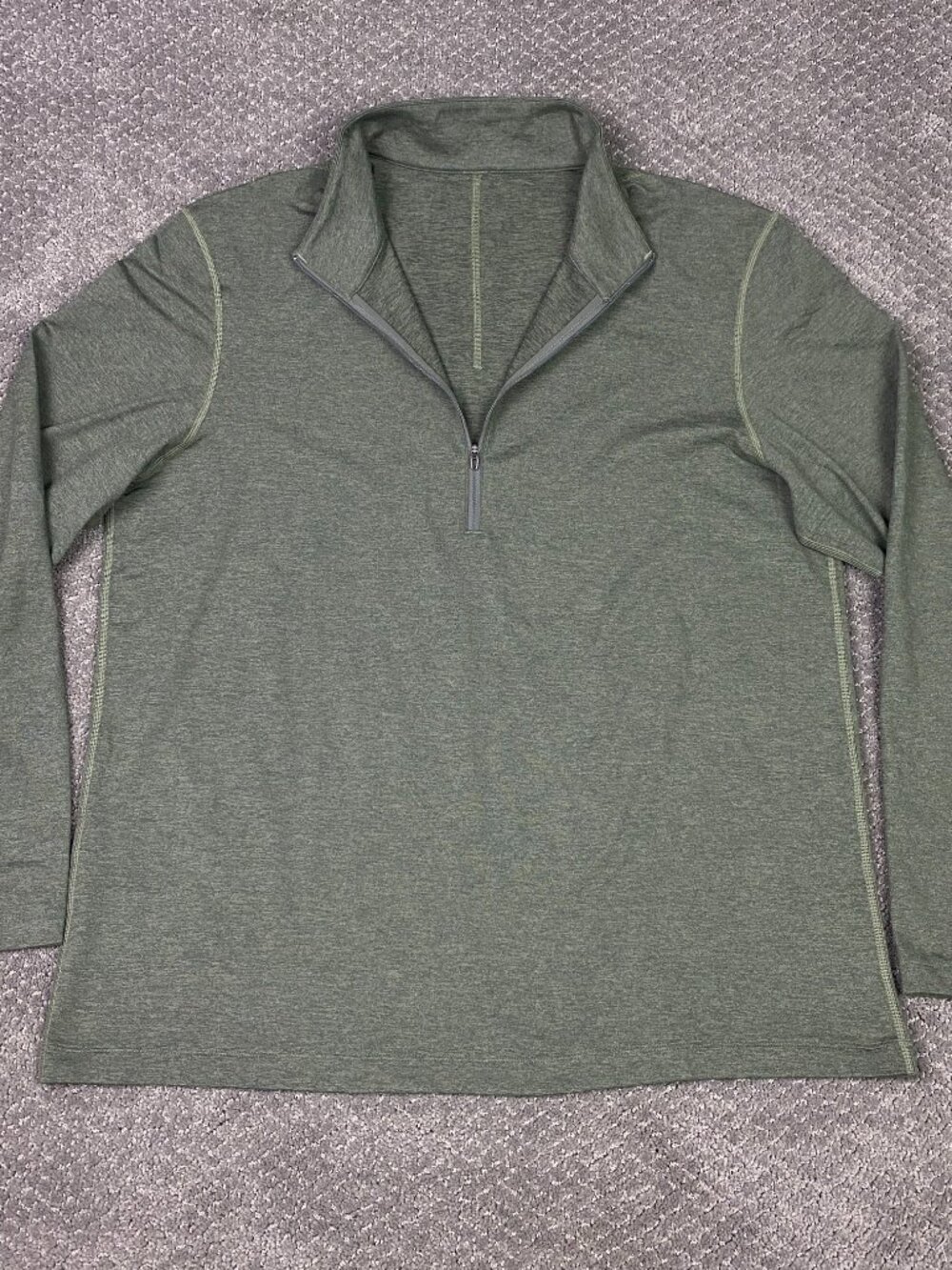 Lululemon Soft Jersey Half Zip Pullover Mens XL 2XL Sage Green Heather 1/2 Zip